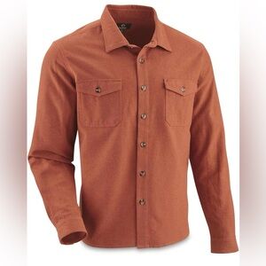 Guide Gear Men's XL Rust Button-Up Chamois Shirt Cotton Soft Warm Durable New